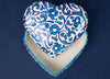 Hand Painted Moroccan Heart Shape Jewelry Box