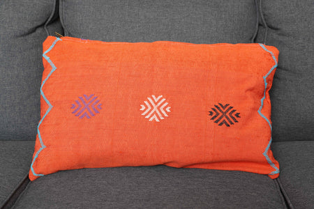 Moroccan Sabra Cactus Silk Lumbar Pillow Cover