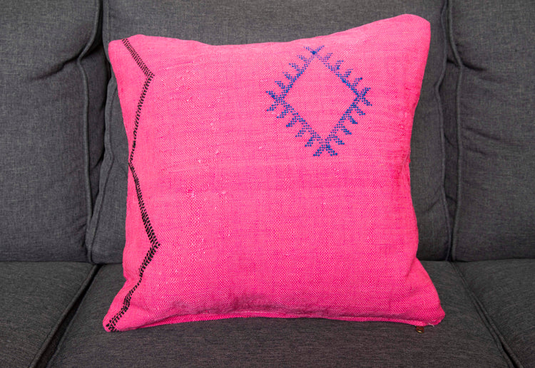 Moroccan Sabra Cactus Silk Throw Pillow Cover