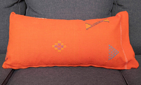 Moroccan Sabra Cactus Silk Lumbar Pillow Cover