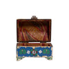 Moroccan Handcrafted Antique Jewelry Box - Blue and Green