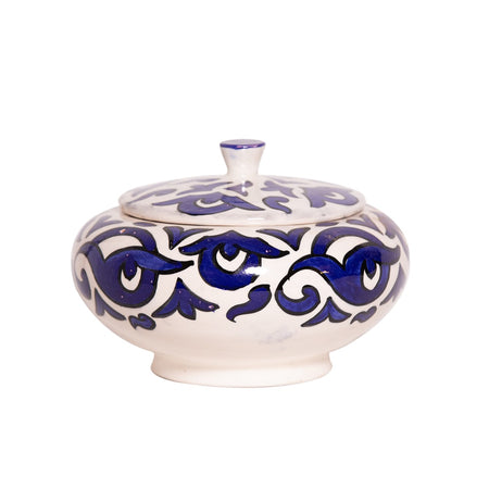 Moroccan Bowl with Lid - Blue
