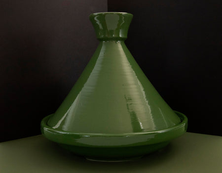 Hand Painted Green Moroccan Cooking Tagine