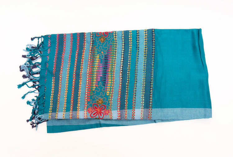 Handwoven Moroccan stripe scarf